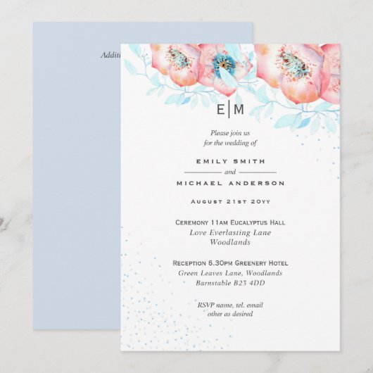 Hellebore Blue Dusty Roos Weddenschap (Voorkant / Achterkant)