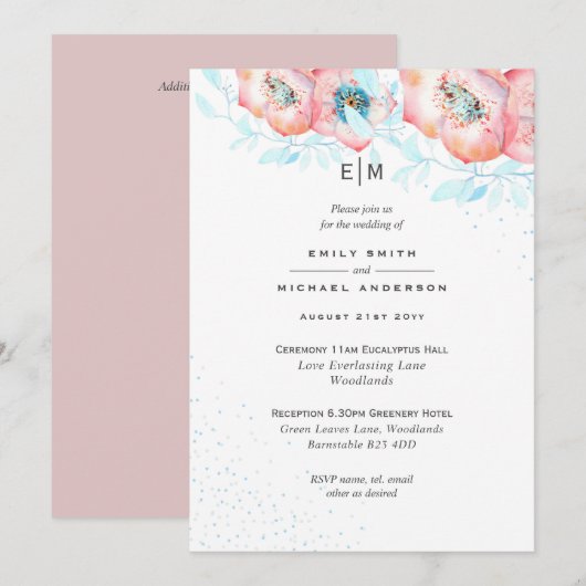 Hellebore Blue Dusty Roos Weddenschap (Voorkant / Achterkant)