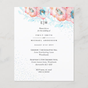 Hellebore Blue Dusty Roos Weddenschappen Reception Flyer