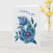Hellebore Blues Denk aan Jou Aquarel Bloemschilder Kaart (Gele Bloem)