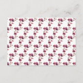 Hellebore Floral Burgundy Wedding Accommodations Informatiekaartje (Achterkant)