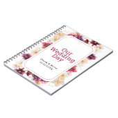 Hellebore Floral Burgundy Wedding Planner Notitieboek (Linkerzijde)