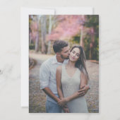 Hellebore waterverf kunst lente bruiloft foto kaart (Achterkant)