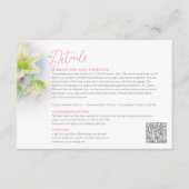 Hellebore waterverf lente bruiloft details informatiekaartje (Voorkant)