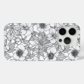 Hellebores in zwart-wit Case-Mate iPhone case (Achterkant (horizontaal))