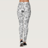 Hellebores in zwart-wit leggings (Achterkant)