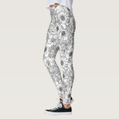 Hellebores in zwart-wit leggings (Links)
