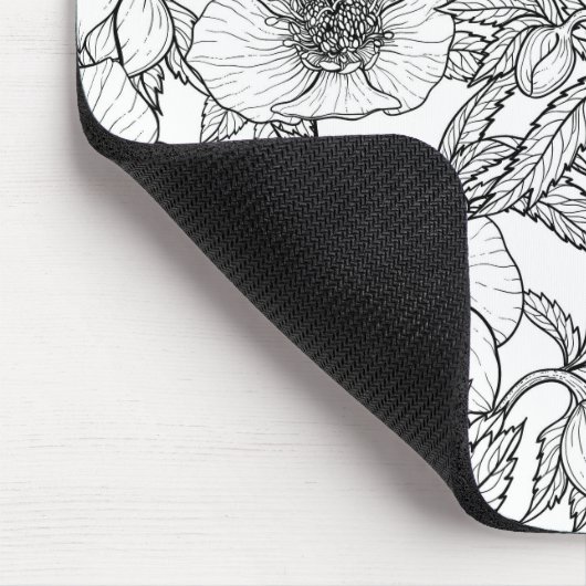 Hellebores in zwart-wit muismat (Hoek)