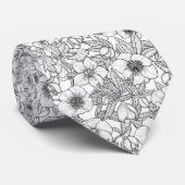 Hellebores in zwart-wit stropdas (Opgerold)