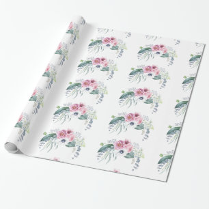 Helleborus Anemone Peony Mauve Pink White Bouquet Cadeaupapier