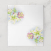 Helleborus waterverf kunst bruiloft gast plaats ka plaatskaartje (Buitenkant ongevouwen)