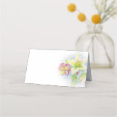 Helleborus waterverf kunst bruiloft gast plaats ka plaatskaartje (Achterkant)
