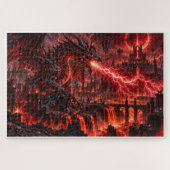 Helledraak – Rode Bliksemstorm Legpuzzel (Horizontaal)