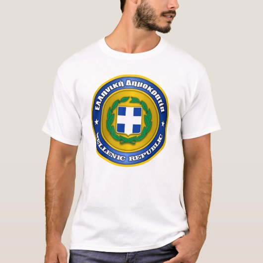 Helleense Republiek (Griekenland) Medallion Appare T-shirt (Voorkant)