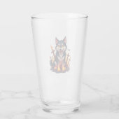 Hellehond Husky Hond Glas (Achterkant)