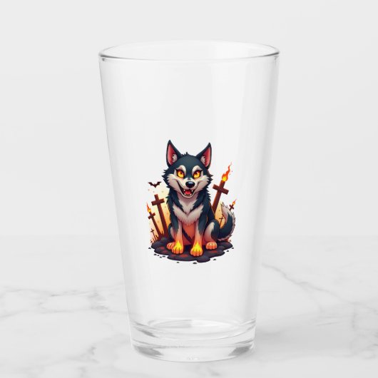 Hellehond Husky Hond Glas (Voorkant)