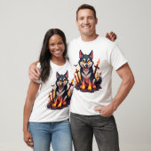 Hellehond Husky Hond T-shirt (Unisex)