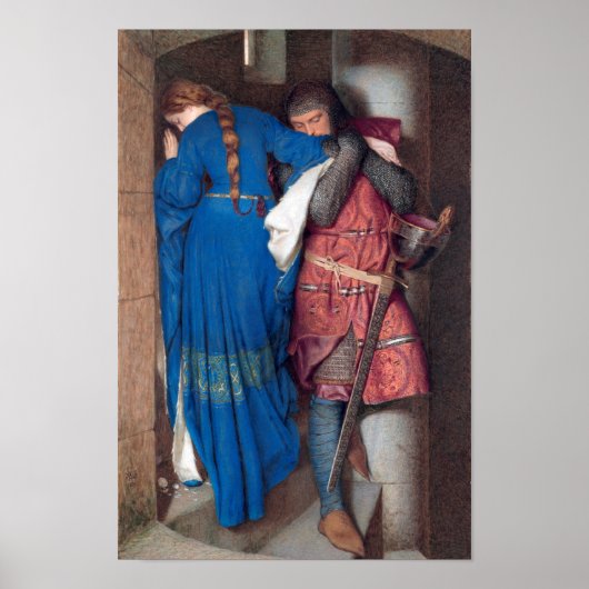 Hellelil and Hildebrand by Frederic Burton Poster (Voorkant)
