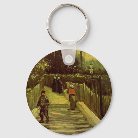 Hellend pad in Montmartre van Vincent van Gogh Sleutelhanger (Voorkant)