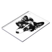 hellende corgi kalm notitieboek (Linkerzijde)