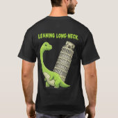 Hellende Langhals Schattige Brachiosaurus & Hellen T-shirt (Achterkant)