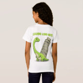 Hellende Langhals Schattige Brachiosaurus & Hellen T-shirt (Achterkant volledig)