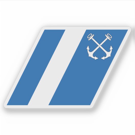 Hellenic Coast Guard Racing Stripe, Griekenland Sticker (Voorkant)