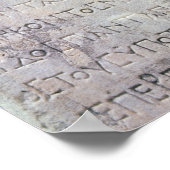 Hellenistic epigraph stone , found in Ephesus Poster (Hoek)