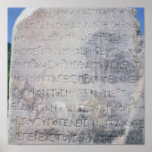 Hellenistic epigraph stone , found in Ephesus Poster (Voorkant)