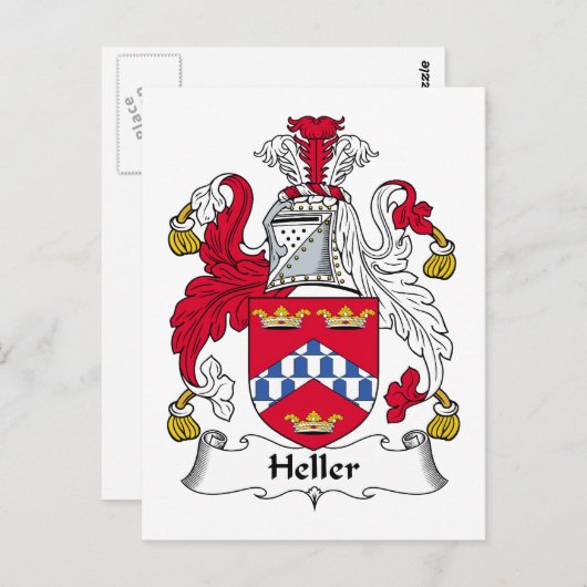 Heller Family Crest Briefkaart (Voorkant / Achterkant)