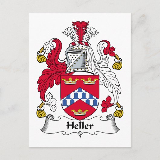 Heller Family Crest Briefkaart (Voorkant)