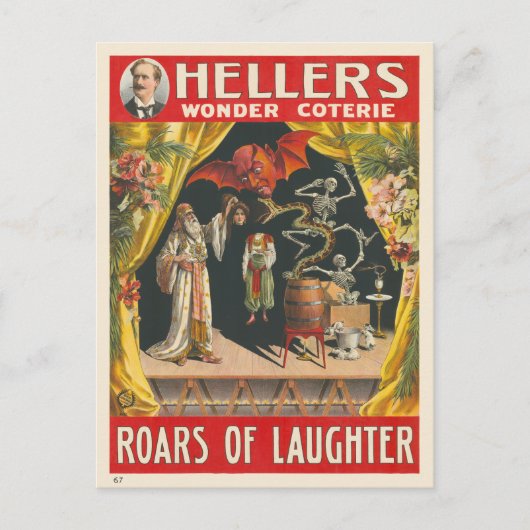 Hellers Wonder Coterie Vintage Poster Briefkaart (Voorkant)