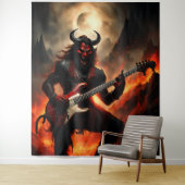 Hellfire Band Bass Wandkleed (In situ)