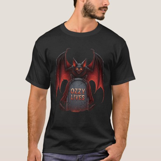 Hellfire Red Guardian: "OZZY LIVES T-shirt (Voorkant)