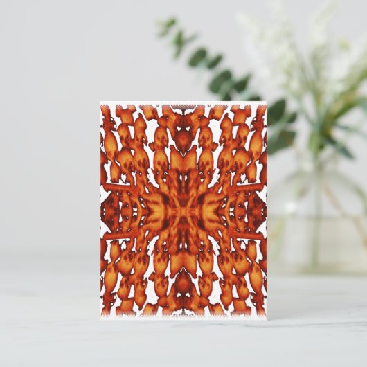 Hellfire Skulls Abstract Briefkaart (Staand voorkant)