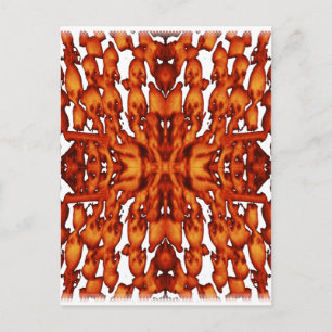 Hellfire Skulls Abstract Briefkaart
