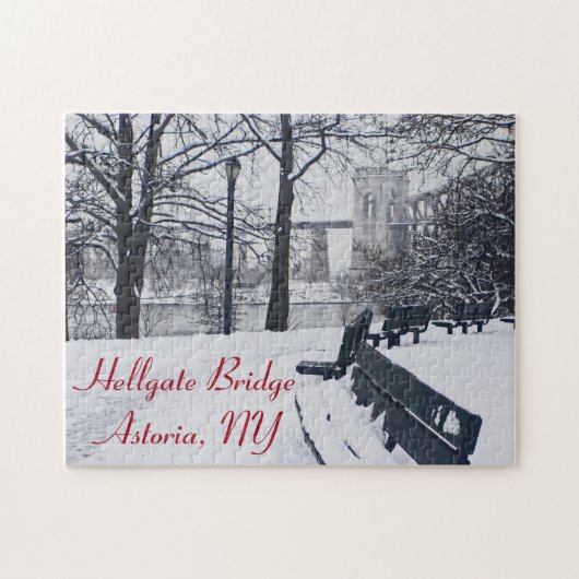 Hellgate Bridge, Astoria, NY Jigzaag Puzzle Legpuzzel (Horizontaal)