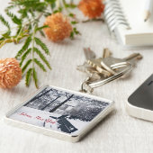 Hellgate Bridge, Astoria, NY Square Sleutelhanger (Zijkant)