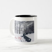 Hellgate Bridge, Astoria, NY Two-Tone Coffee Mok (Voorkant links)