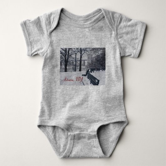 Hellgate Bridge in Winter, Astoria, NY Baby Bodysu Romper (Voorkant)