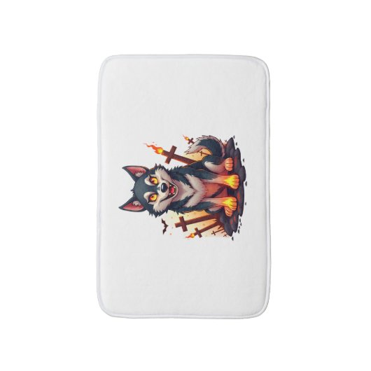 Hellhound Husky Dog Badmat (Voorkant Verticaal)