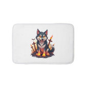 Hellhound Husky Dog Badmat (Voorkant)