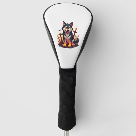 Hellhound Husky Dog Golfheadcover (Voorkant)