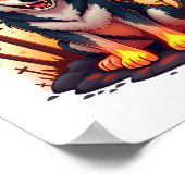 Hellhound Husky Dog Poster (Hoek)