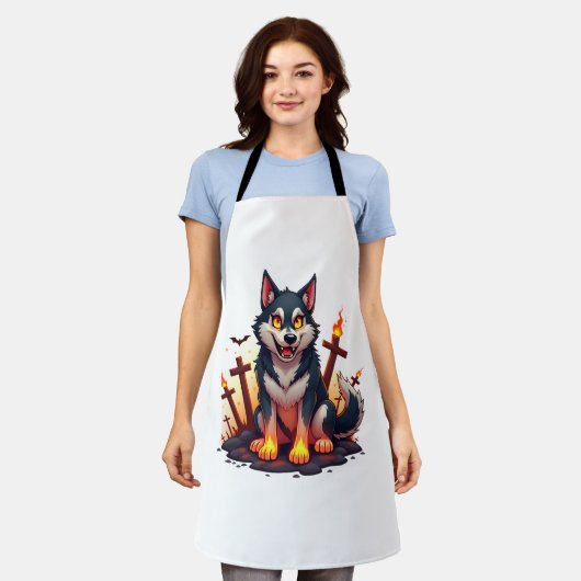 Hellhound Husky Dog Schort (Gedragen)