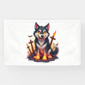 Hellhound Husky Dog Spandoek (Horizontaal)