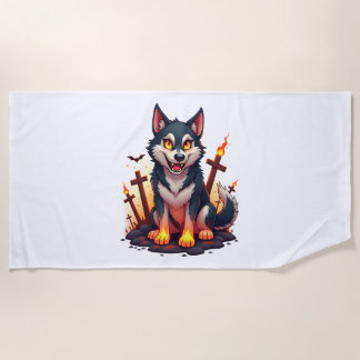 Hellhound Husky Dog Strandlaken
