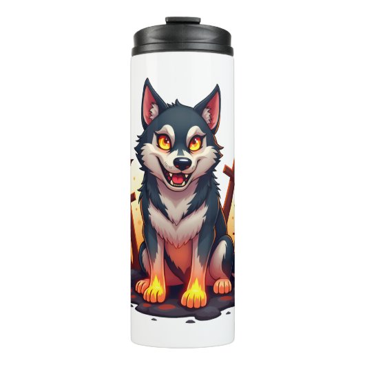 Hellhound Husky Dog Thermosbeker (Voorkant)