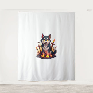 Hellhound Husky Dog Wandkleed