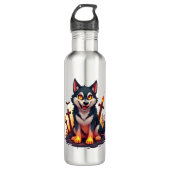 Hellhound Husky Dog Waterfles (Voorkant)